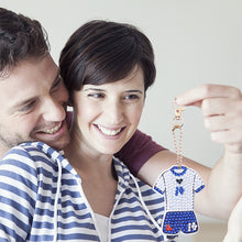 Load image into Gallery viewer, 8pcs 5D Diamond Painting Kit Keychain DIY Football Uniform Shape Hanging Pendant