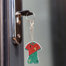 Load image into Gallery viewer, 8pcs 5D Diamond Painting Kit Keychain DIY Football Uniform Shape Hanging Pendant