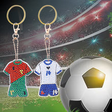 Load image into Gallery viewer, 8pcs 5D Diamond Painting Kit Keychain DIY Football Uniform Shape Hanging Pendant