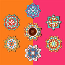 Load image into Gallery viewer, 6pcs Coasters Home Decor DIY Modern Coasters Acrylic Perfect Gift (BD603)
