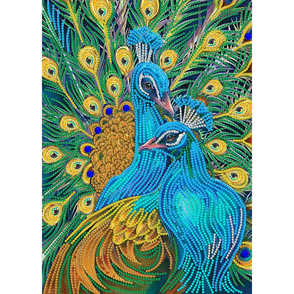 Diamond Painting - Partial Special Shaped - Peacock (30*40CM)
