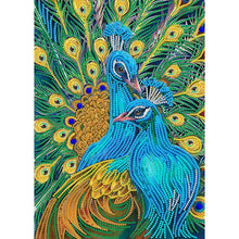 Load image into Gallery viewer, Diamond Painting - Partial Special Shaped - Peacock (30*40CM)