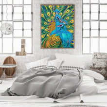 Load image into Gallery viewer, Diamond Painting - Partial Special Shaped - Peacock (30*40CM)