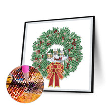 Load image into Gallery viewer, Diamond Painting - Partial Special Shaped - christmas wreath (30*30CM)