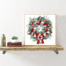 Load image into Gallery viewer, Diamond Painting - Partial Special Shaped - christmas wreath (30*30CM)