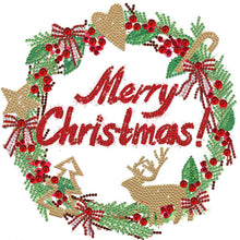Load image into Gallery viewer, Diamond Painting - Partial Special Shaped - christmas wreath (30*30CM)