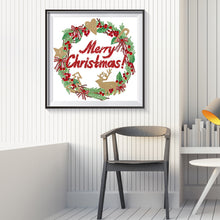 Load image into Gallery viewer, Diamond Painting - Partial Special Shaped - christmas wreath (30*30CM)