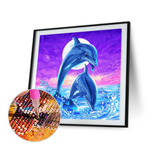 Load image into Gallery viewer, Diamond Painting - Full Round - jumping dolphin (30*30CM)