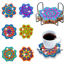 Load image into Gallery viewer, Datura DIY Diamonds Painting Coaster Woodiness with Rack Cup Pad Decor (BD008)