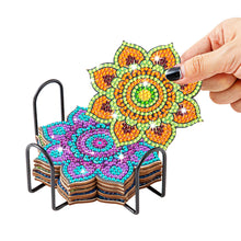 Load image into Gallery viewer, Datura DIY Diamonds Painting Coaster Woodiness with Rack Cup Pad Decor (BD008)