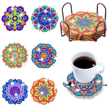 Load image into Gallery viewer, Datura DIY Diamonds Painting Coaster Woodiness with Rack Cup Pad Decor (BD009)
