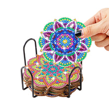 Load image into Gallery viewer, Datura DIY Diamonds Painting Coaster Woodiness with Rack Cup Pad Decor (BD009)