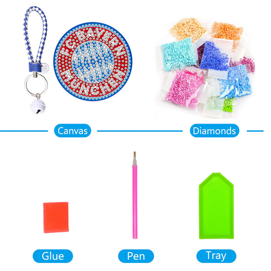 Bayern Football Badge DIY Diamonds Painting Keychain Art Crafts Gifts (YS127)