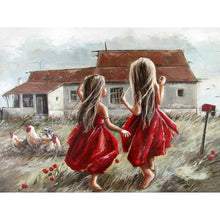 Load image into Gallery viewer, Diamond Painting - Full Round - play children (40*30CM)