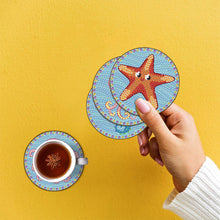 Load image into Gallery viewer, DIY Wood Coasters Set Animal Pattern (BD501 6pcs 1Storage Rack Without cork mat)