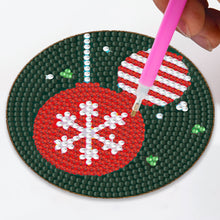 Load image into Gallery viewer, DIY Wood Coasters Set Christmas Style(BD607 9pcs 1Storage Rack Without cork mat)