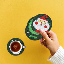 Load image into Gallery viewer, DIY Wood Coasters Set Christmas Style(BD607 9pcs 1Storage Rack Without cork mat)