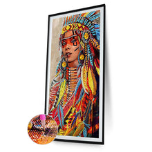 Load image into Gallery viewer, Diamond Painting - Partial Special Shaped - indian woman (30*50CM)