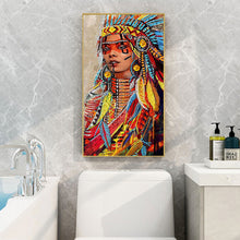 Load image into Gallery viewer, Diamond Painting - Partial Special Shaped - indian woman (30*50CM)