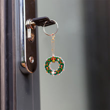 Load image into Gallery viewer, 5pcs Diamonds Painting Keychain Art Crafts DIY Christmas Key Ring for Xmas Decor