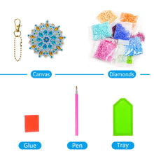 Load image into Gallery viewer, 5pcs Diamonds Painting Keychain Art Crafts DIY Christmas Key Ring for Xmas Decor