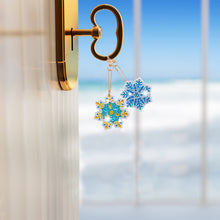 Load image into Gallery viewer, 5pcs Diamonds Painting Keychain Art Crafts DIY Christmas Key Ring for Xmas Decor