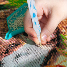 Load image into Gallery viewer, Corrugated Pattern Diamonds Painting Pen DIY Mosaic Pen Rotary Push for Kid Gift