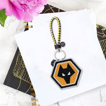 Load image into Gallery viewer, DIY Diamonds Painting Keychain Football Club Badge Round Drill Art Crafts Decor