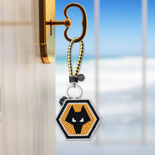 Load image into Gallery viewer, DIY Diamonds Painting Keychain Football Club Badge Round Drill Art Crafts Decor