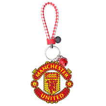 Load image into Gallery viewer, DIY Diamonds Painting Keychain Football Club Badge Round Drill Art Crafts Decor