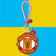 Load image into Gallery viewer, DIY Diamonds Painting Keychain Football Club Badge Round Drill Art Crafts Decor