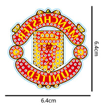 Load image into Gallery viewer, DIY Diamonds Painting Keychain Football Club Badge Round Drill Art Crafts Decor