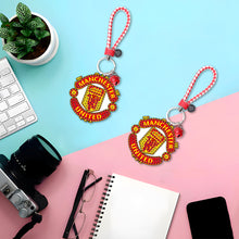 Load image into Gallery viewer, DIY Diamonds Painting Keychain Football Club Badge Round Drill Art Crafts Decor
