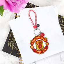 Load image into Gallery viewer, DIY Diamonds Painting Keychain Football Club Badge Round Drill Art Crafts Decor