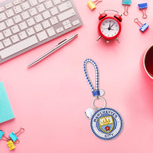 Load image into Gallery viewer, DIY Diamonds Painting Keychain Football Club Badge Round Drill Art Crafts Decor