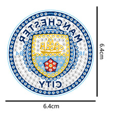 Load image into Gallery viewer, DIY Diamonds Painting Keychain Football Club Badge Round Drill Art Crafts Decor