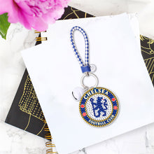 Load image into Gallery viewer, DIY Diamonds Painting Keychain Football Club Badge Round Drill Art Crafts Decor