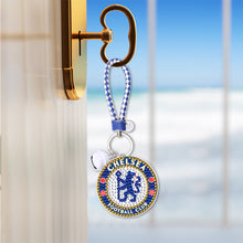 Load image into Gallery viewer, DIY Diamonds Painting Keychain Football Club Badge Round Drill Art Crafts Decor