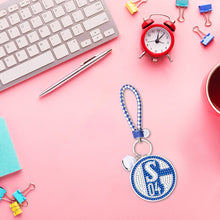 Load image into Gallery viewer, DIY Diamonds Painting Keychain Football Club Badge Round Drill Art Crafts Decor