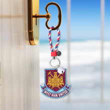 Load image into Gallery viewer, DIY Diamonds Painting Keychain Football Club Badge Round Drill Art Crafts Decor