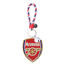Load image into Gallery viewer, DIY Diamonds Painting Keychain Football Club Badge Round Drill Art Crafts Decor