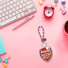 Load image into Gallery viewer, DIY Diamonds Painting Keychain Football Club Badge Round Drill Art Crafts Decor