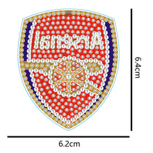 Load image into Gallery viewer, DIY Diamonds Painting Keychain Football Club Badge Round Drill Art Crafts Decor