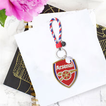 Load image into Gallery viewer, DIY Diamonds Painting Keychain Football Club Badge Round Drill Art Crafts Decor