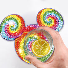 Load image into Gallery viewer, DIY Diamonds Mosaic Cup Cushion Anti-scald Wooden Cartoon Cup Mat for Kids Gifts
