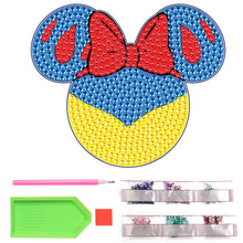 Load image into Gallery viewer, DIY Diamonds Mosaic Cup Cushion Anti-scald Wooden Cartoon Cup Mat for Kids Gifts