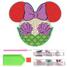 Load image into Gallery viewer, DIY Diamonds Mosaic Cup Cushion Anti-scald Wooden Cartoon Cup Mat for Kids Gifts