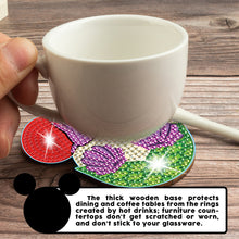 Load image into Gallery viewer, DIY Diamonds Mosaic Cup Cushion Anti-scald Wooden Cartoon Cup Mat for Kids Gifts