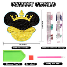 Load image into Gallery viewer, DIY Diamonds Mosaic Cup Cushion Anti-scald Wooden Cartoon Cup Mat for Kids Gifts