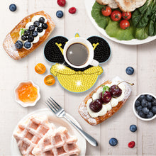 Load image into Gallery viewer, DIY Diamonds Mosaic Cup Cushion Anti-scald Wooden Cartoon Cup Mat for Kids Gifts